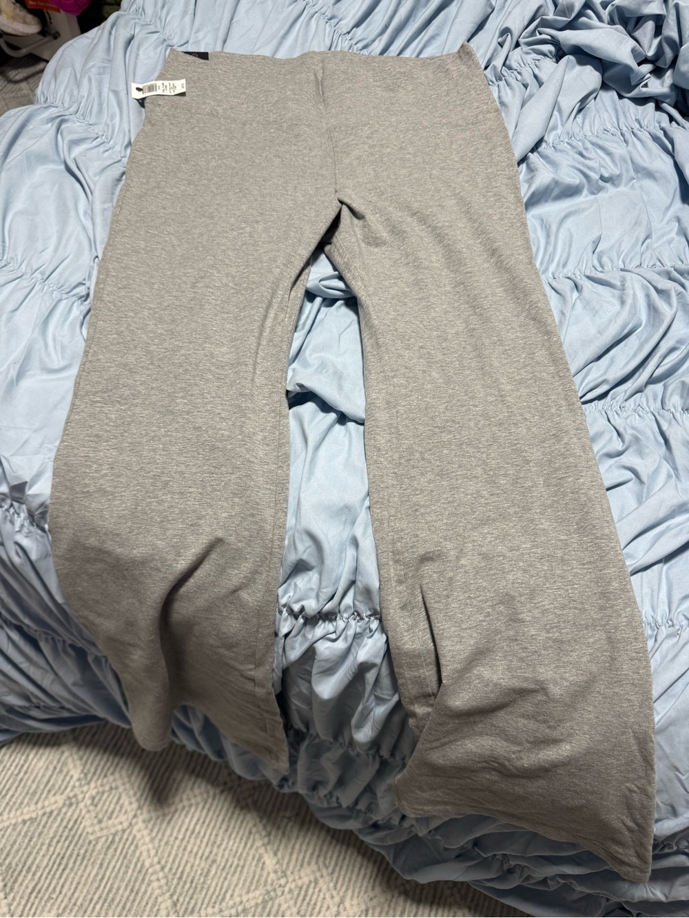 Aritzia Cottom Gray Flare Leggings